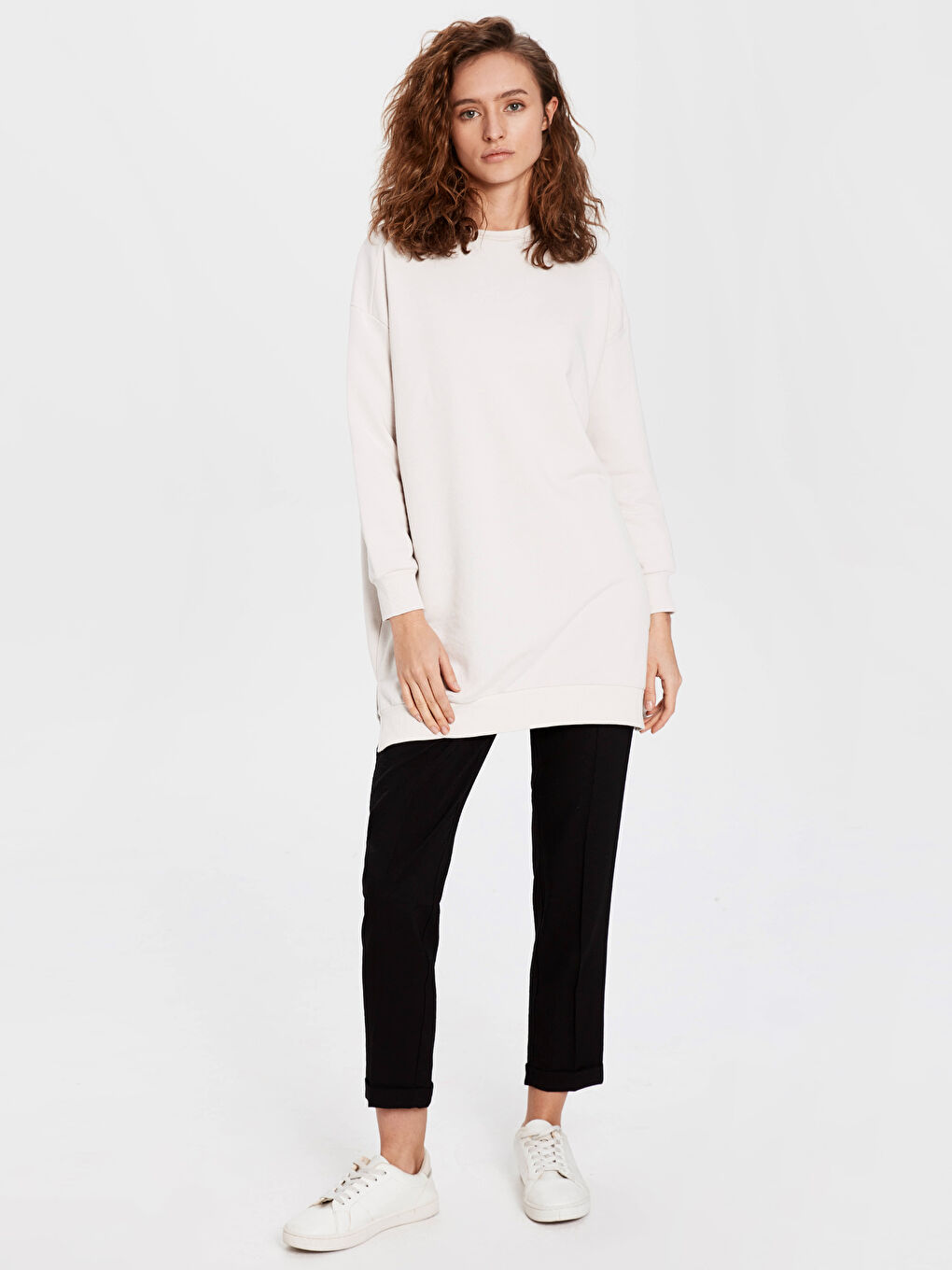 Siyah Dokulu Harem Kadın Pantolon-1