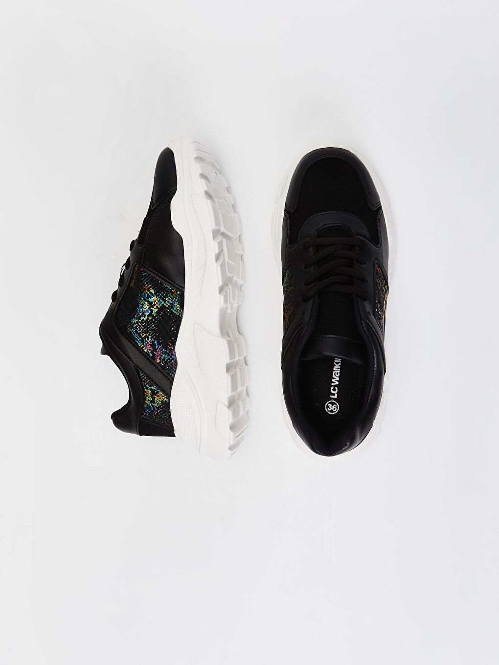 Женщины Черный Кроссовки-1