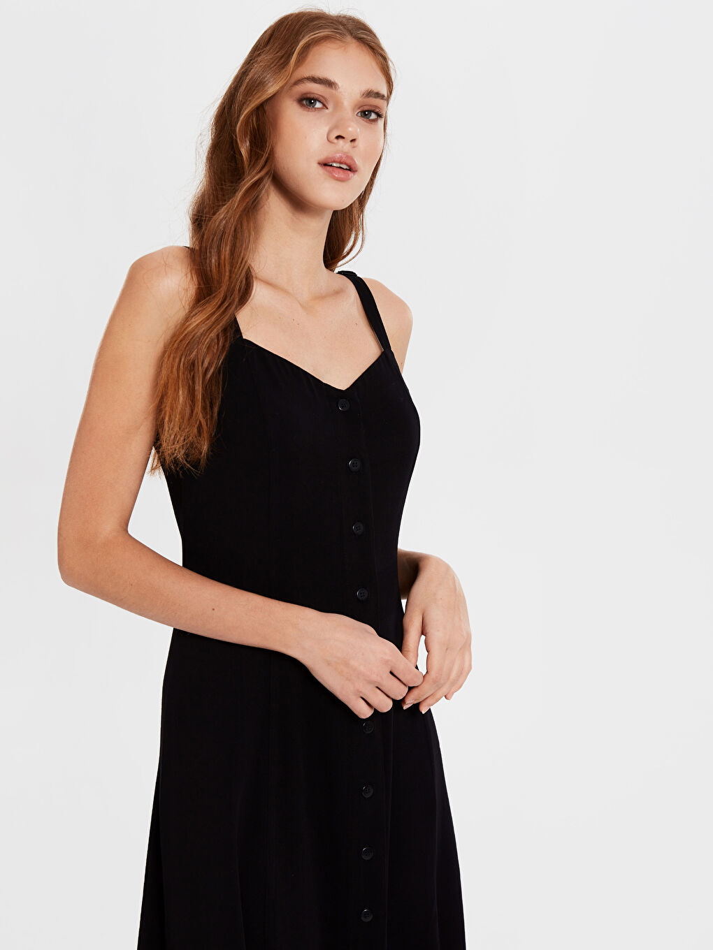 Standard Fit Women's Dress with Straps-2