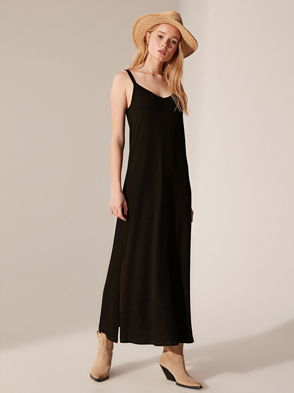 Standard Fit Strapless Jersey Women's Dress-2