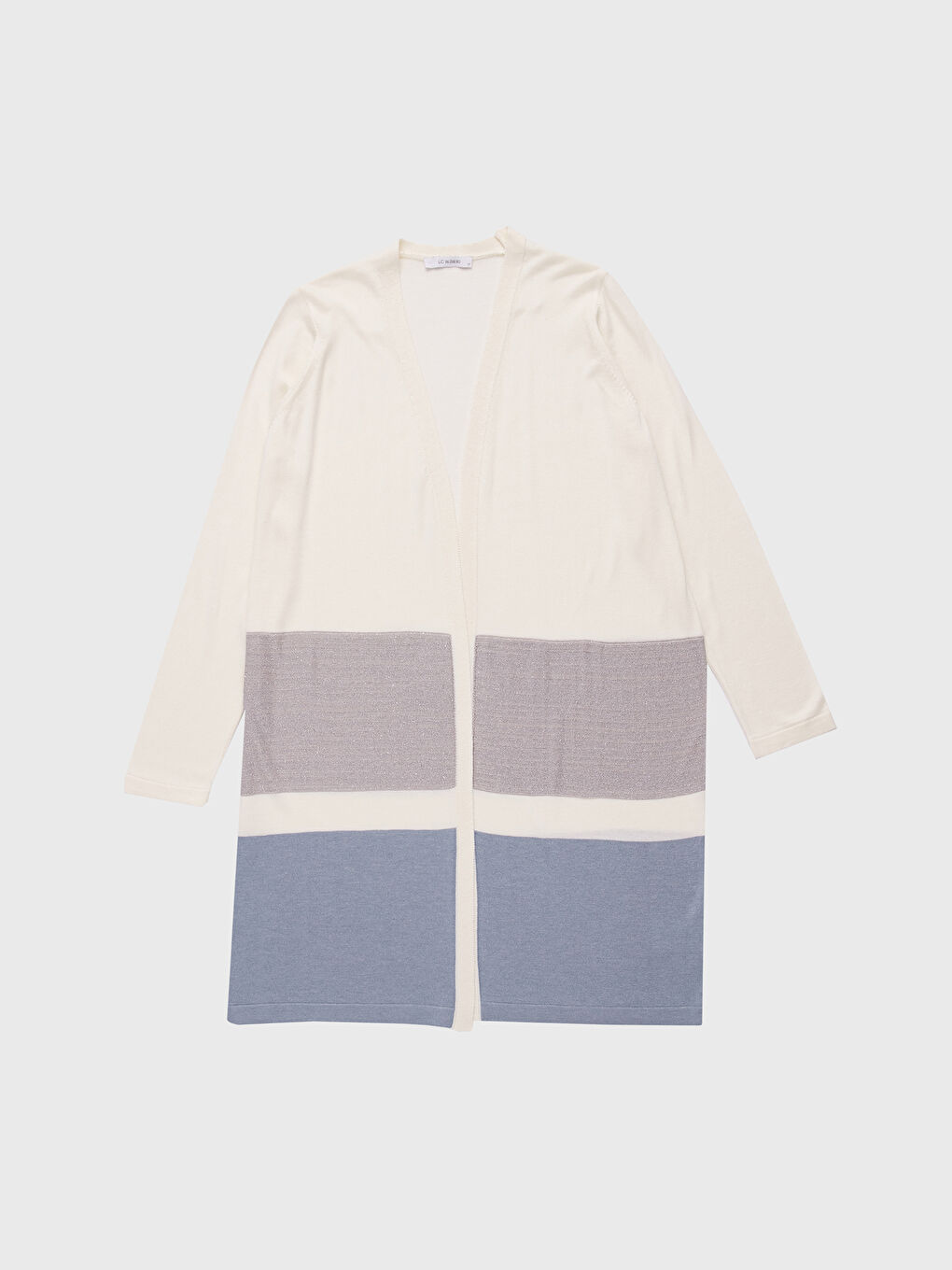 Mavi Uzun Kollu Kadın Hırka-1