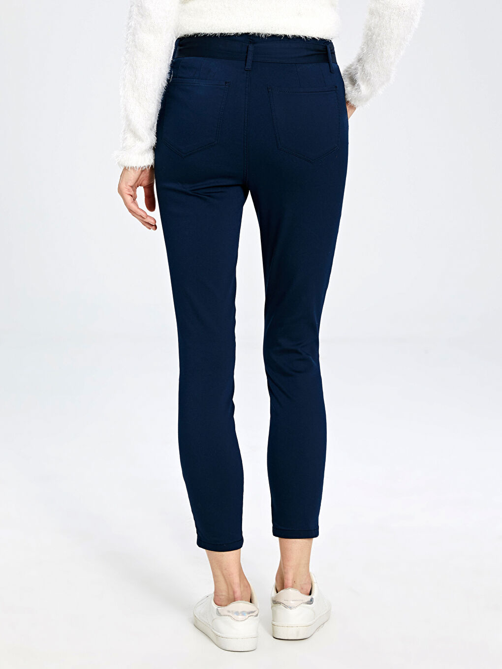 Skinny Fit Gabardine Women's Trousers-2