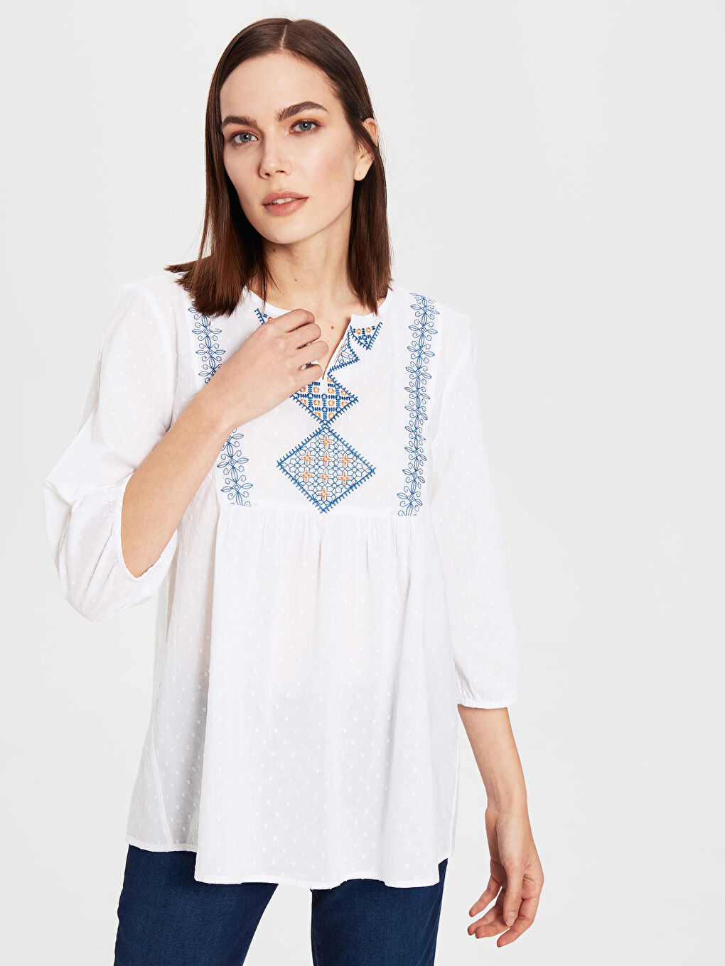 Standard Fit Long Sleeve Women's Blouse