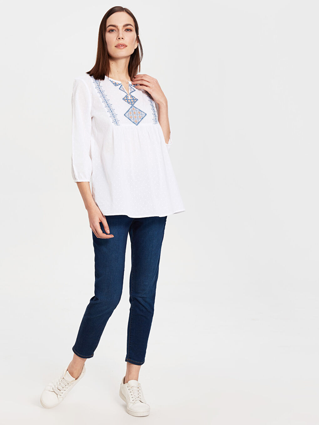 Standard Fit Long Sleeve Women's Blouse-2