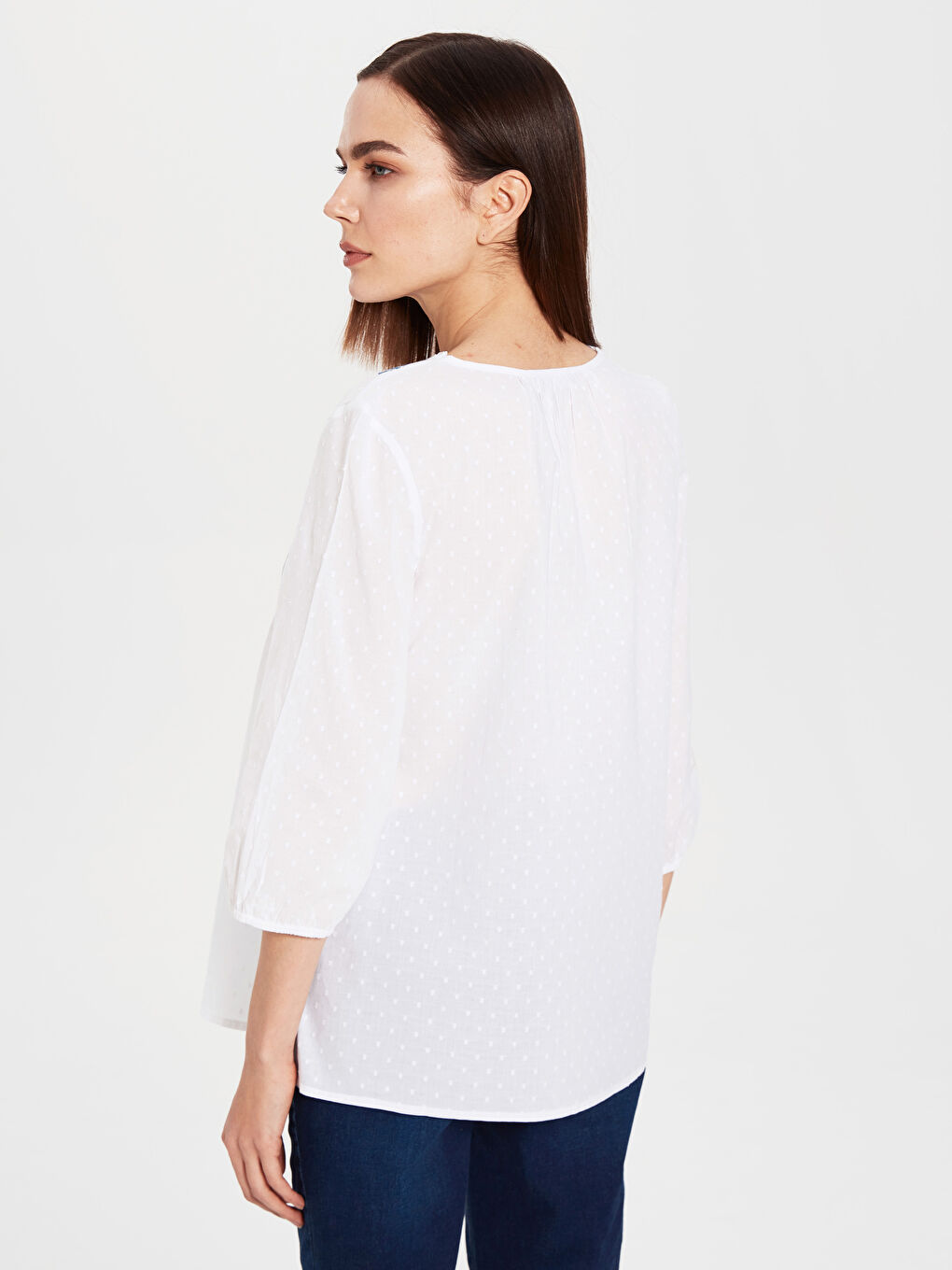 Standard Fit Long Sleeve Women's Blouse-3