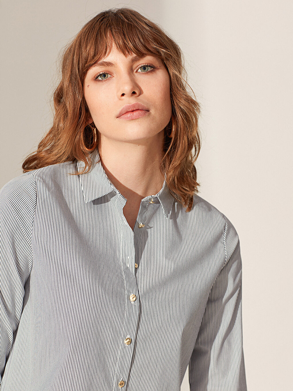 Lacivert Çizgili Gömlek-3