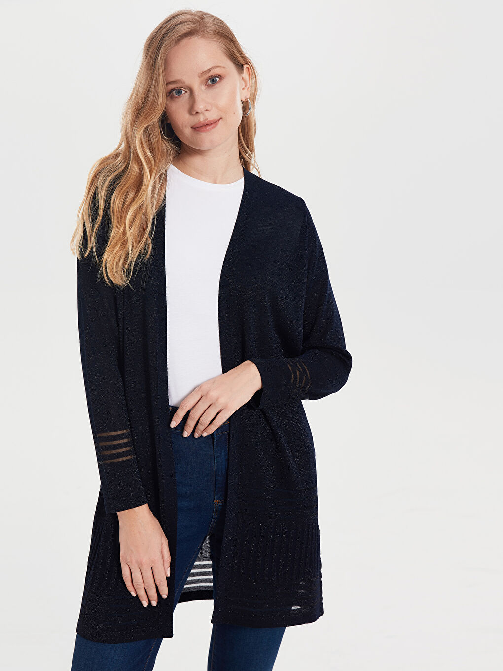 LCWAIKIKI Classic Women's Long Sleeve Cardigan Sweater Detailed Işılıt -0SH199Z8-E1J