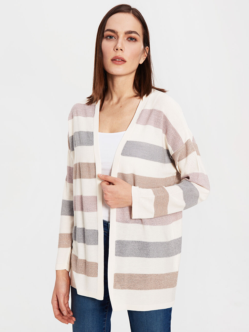 Әйелдерге арналған ұзын жеңді кардиган-2