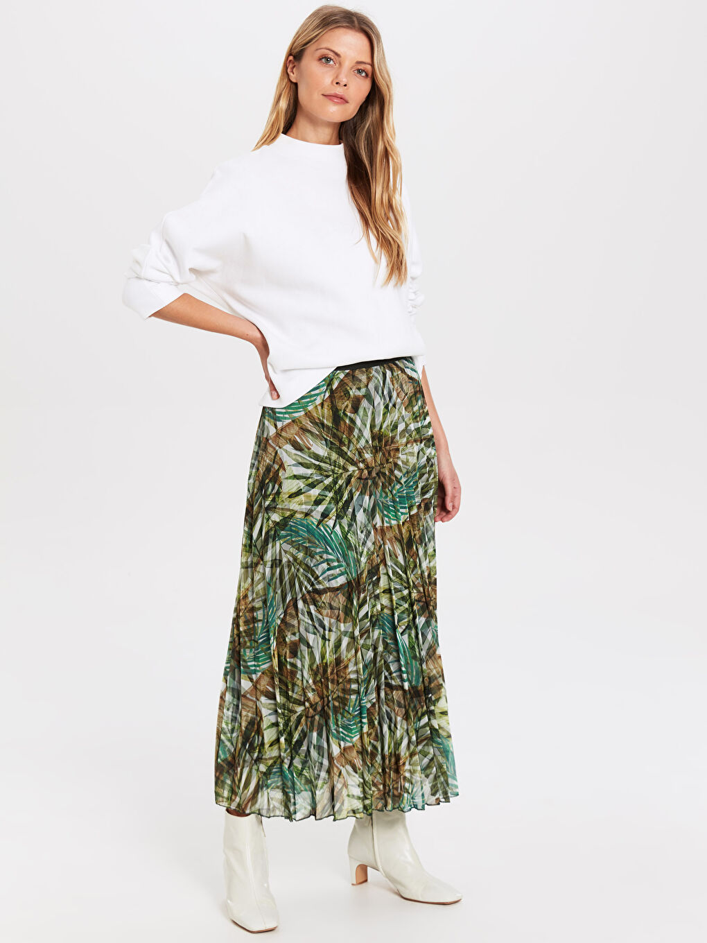 جيبة شيفون واسعة للسيدات-2