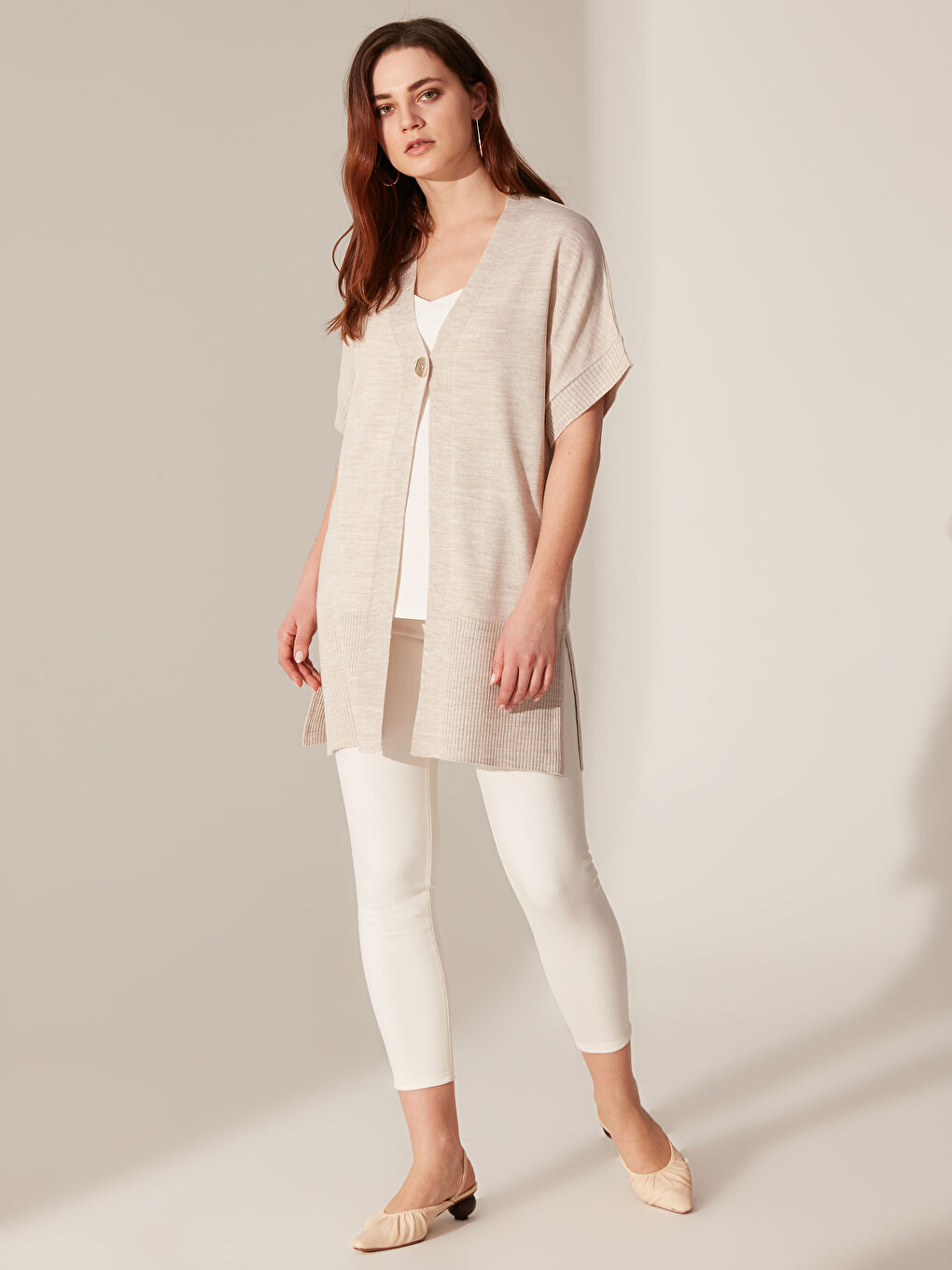 V-Neck Short Sleeve Women's Vest