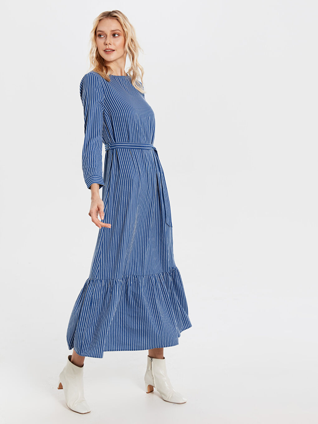 Mavi Çizgili Elbise-1