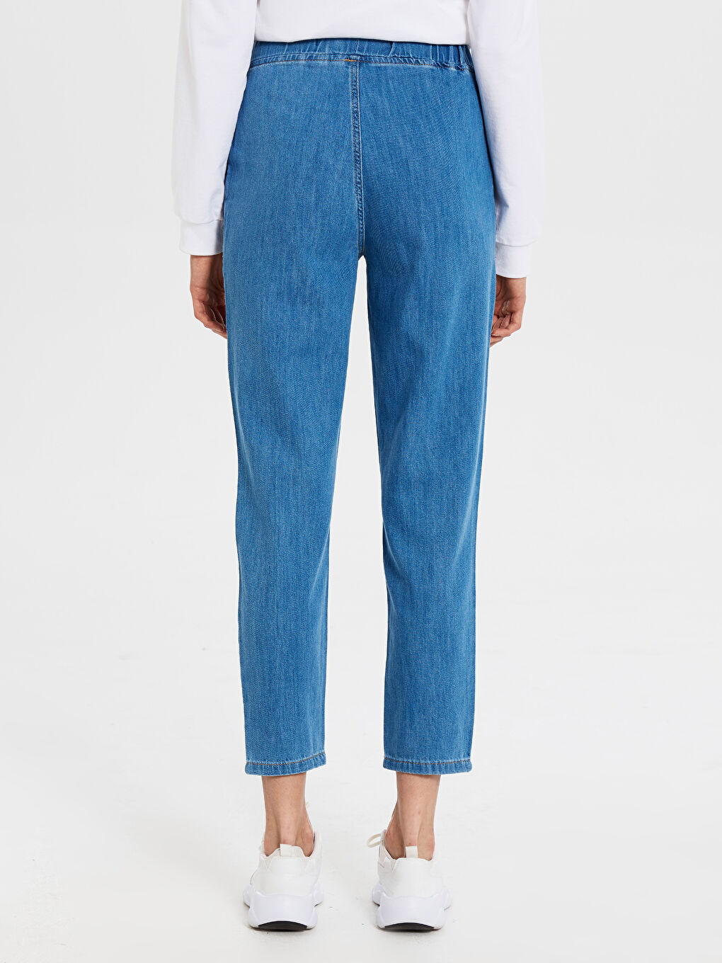 İndigo Rahat Kalıp Kadın Jean-3