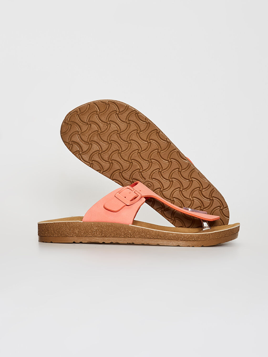 Kırmızı Kadın Toka Detaylı Parmak Arası Terlik-2