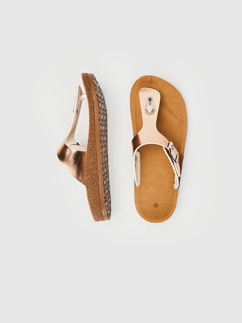 Damen Flip Flops mit Schnallendetail-1