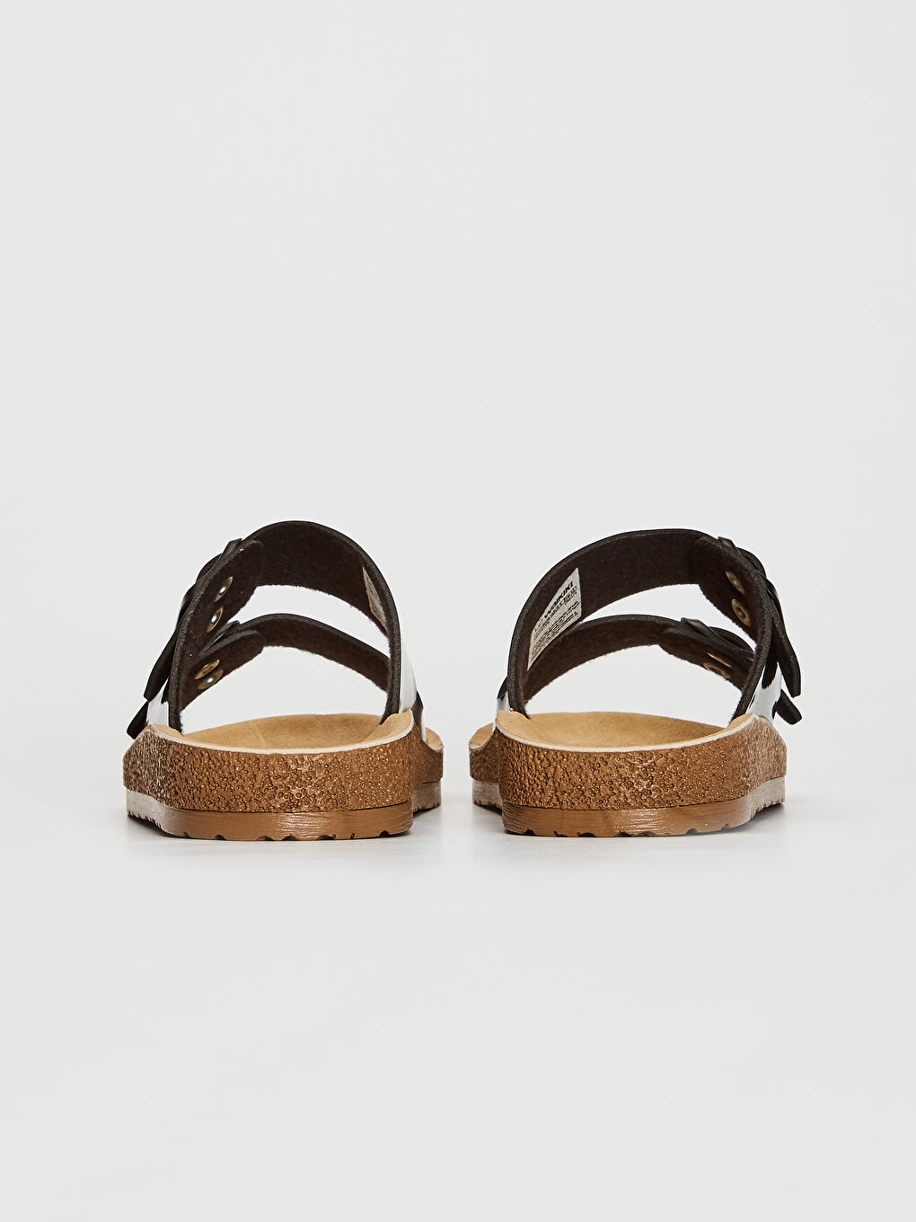 Женские тапочки с двойными ремешками и толстой подошвой-3