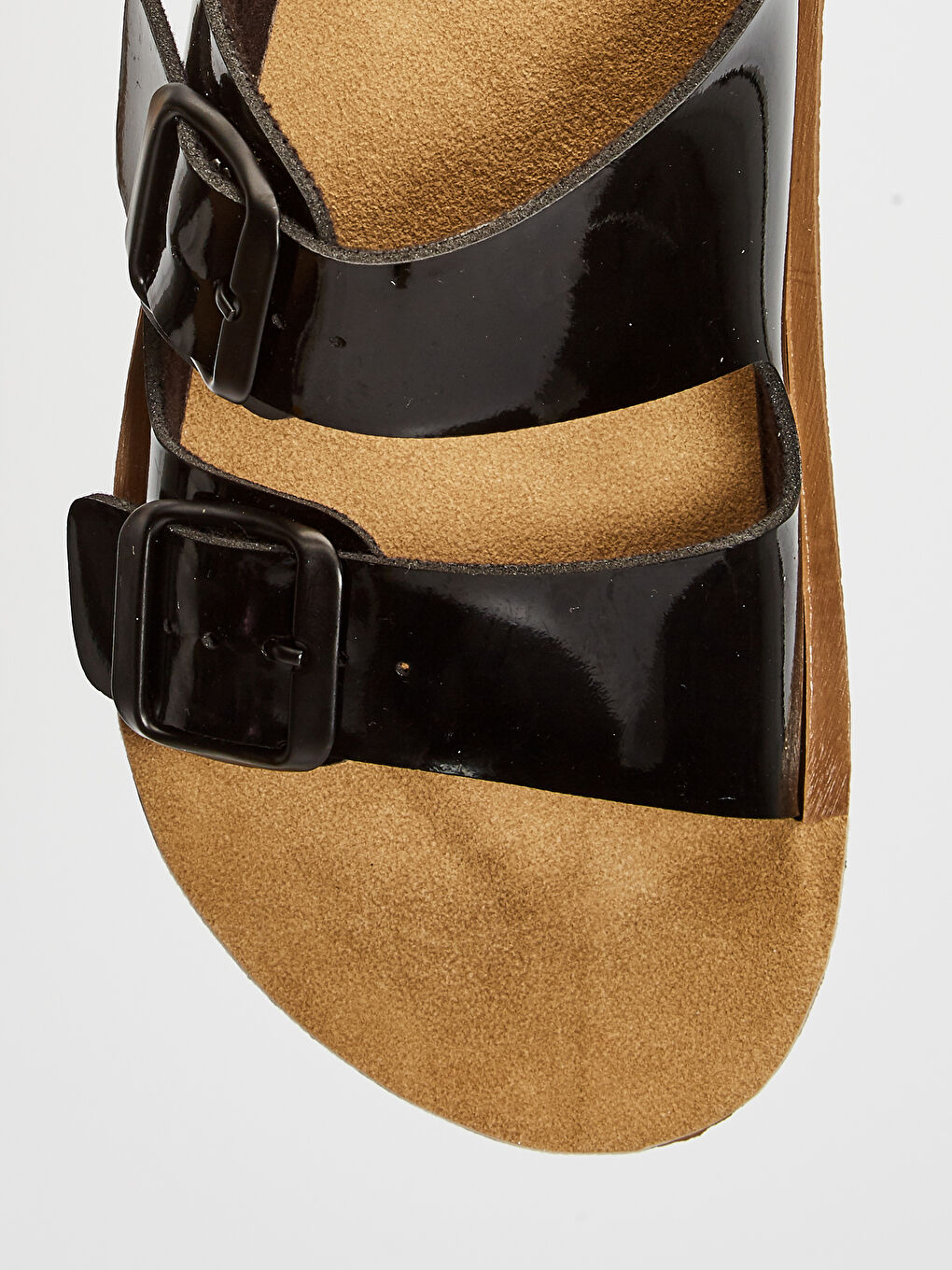 Женские тапочки с двойными ремешками и толстой подошвой-4