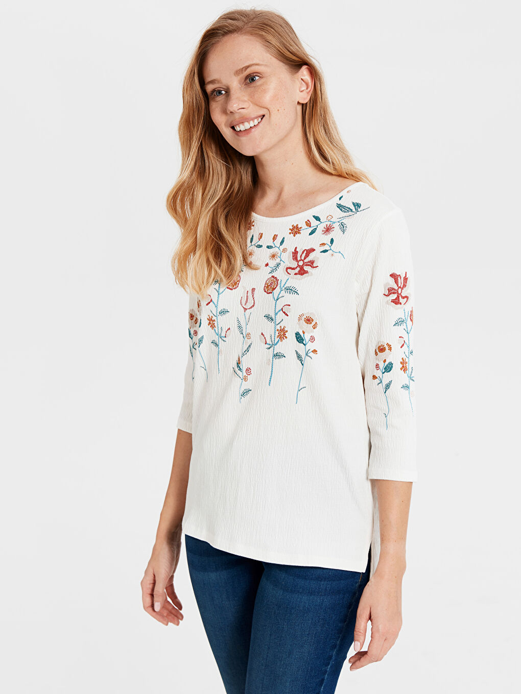 T-shirt à col rond pour Femmes-1