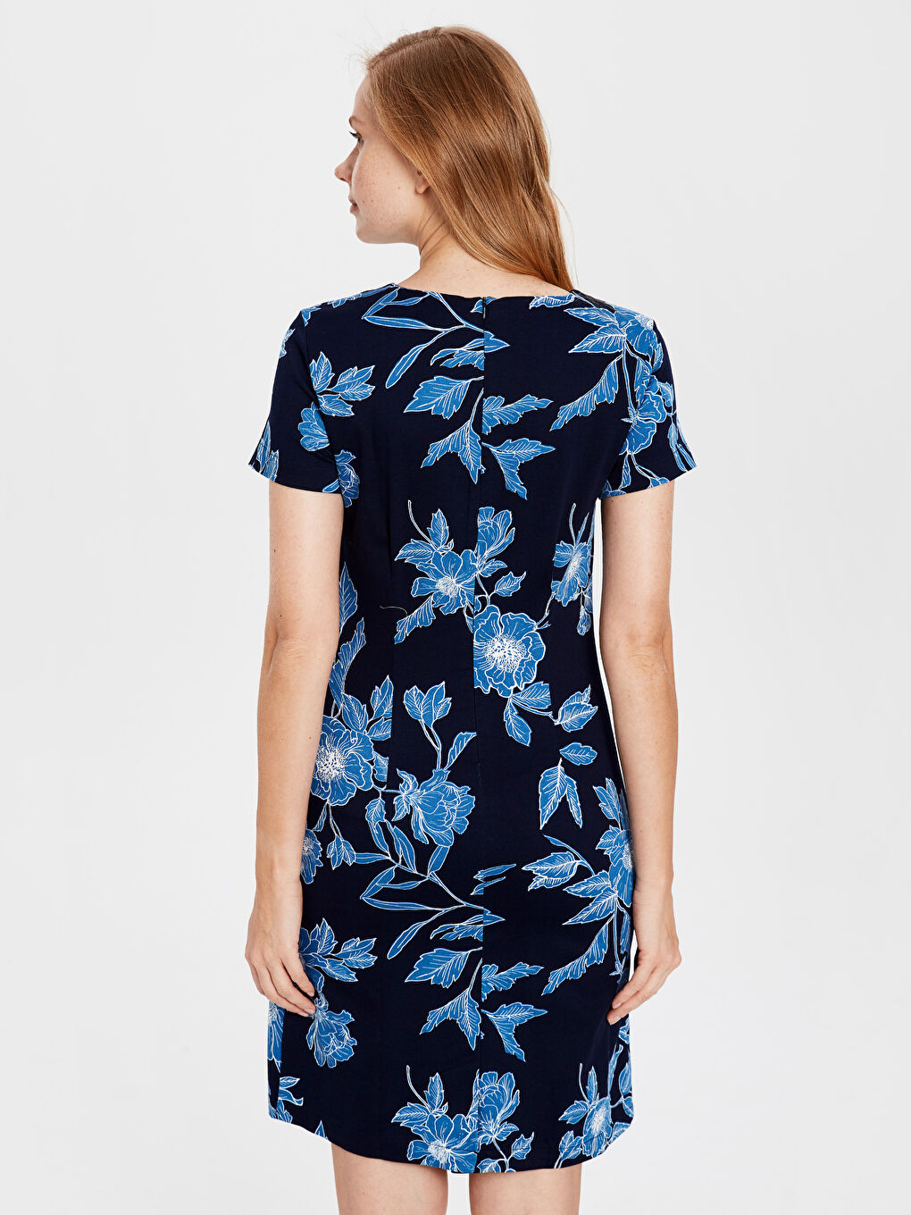 Haljine za Žene od Pamuka sa Cvetnim Uzorkom i Kratkim Rukavima-9