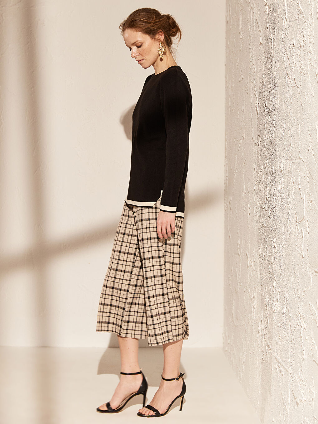 Plaid Women's Trousers -0SI199Z8-LKQ