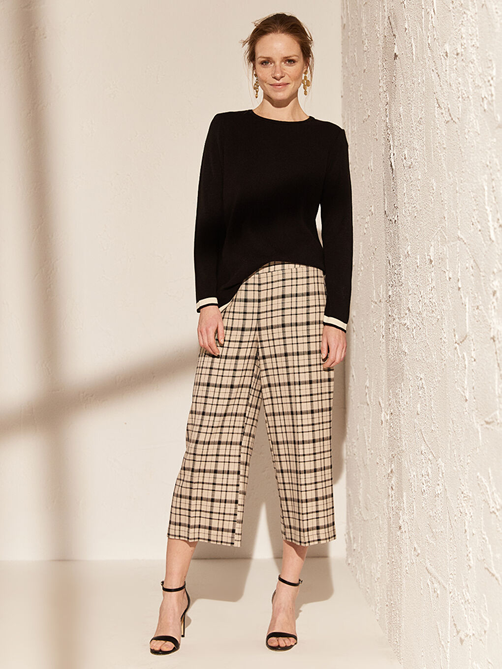 Plaid Women's Trousers -0SI199Z8-LKQ