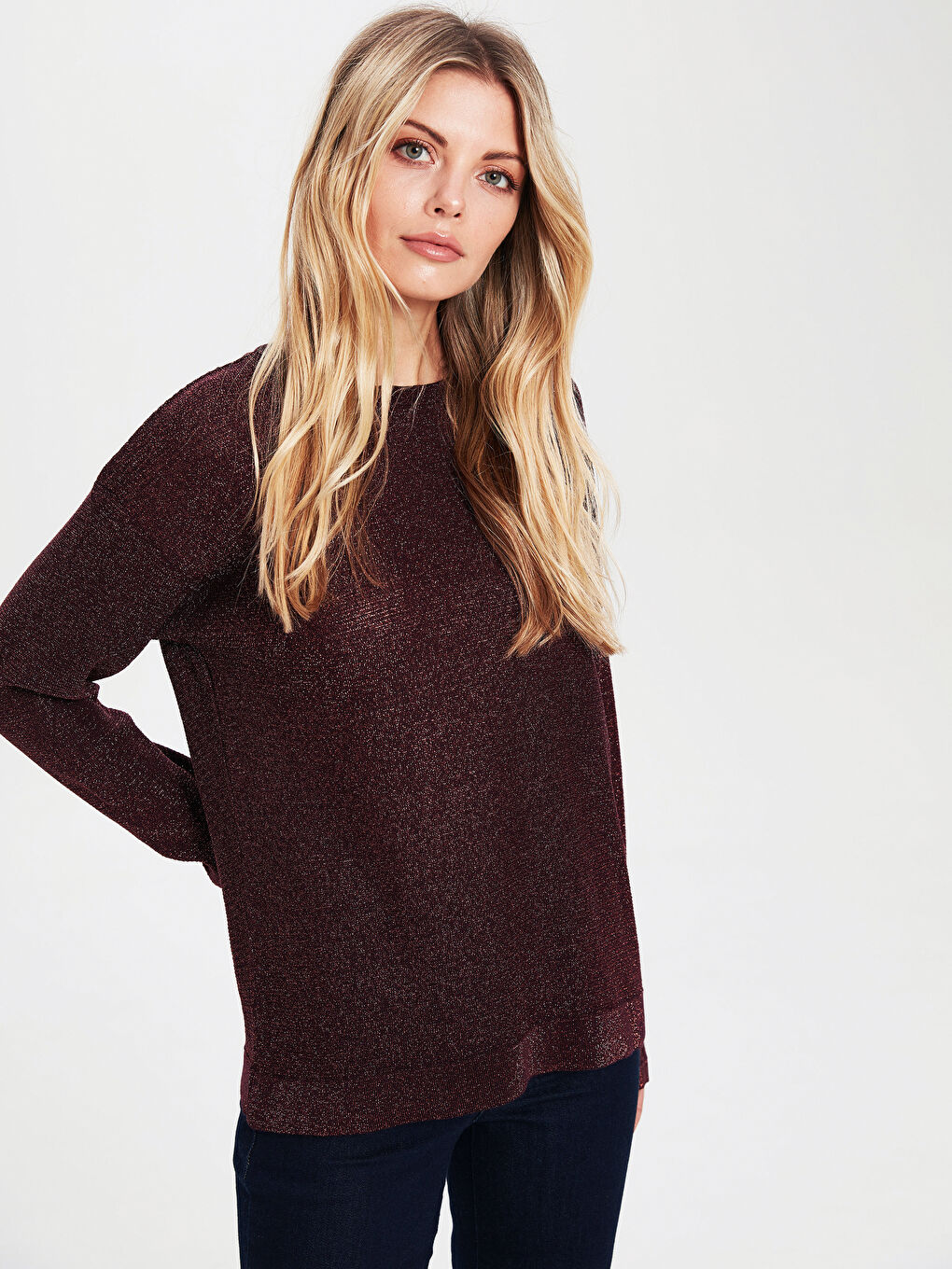 Mürdüm Bisiklet Yaka Uzun Kollu Kadın Kazak