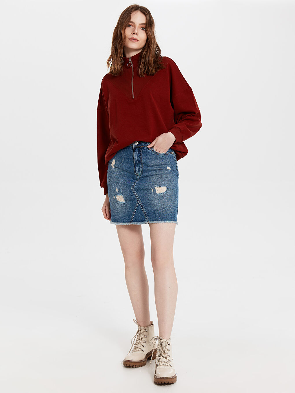 Woman INDIGO Denim Skirt