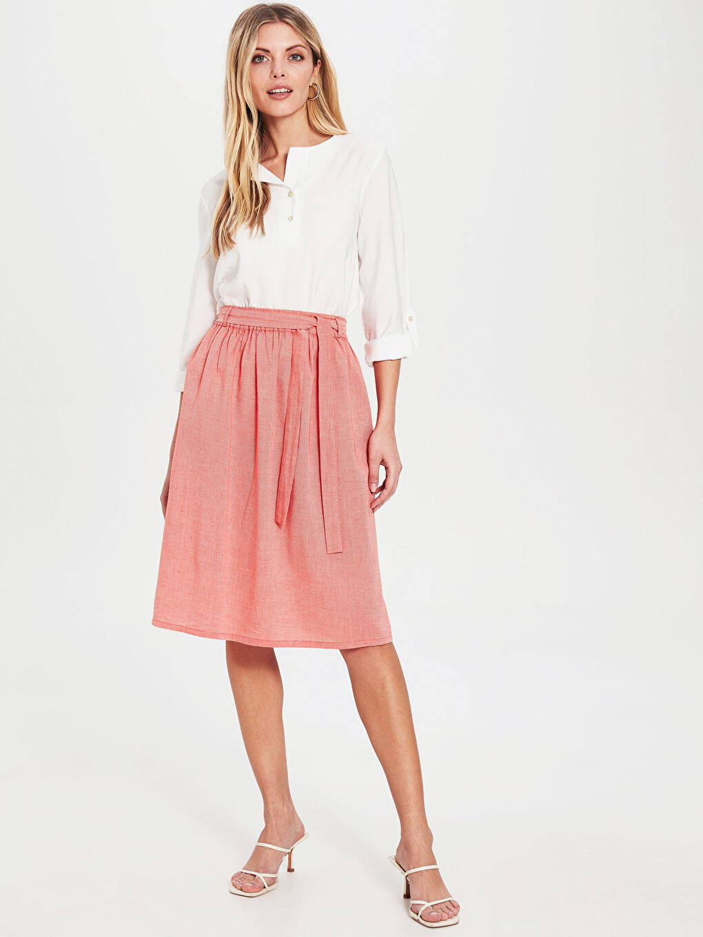 Жінка РОЖЕВИЙ Спідниця-1