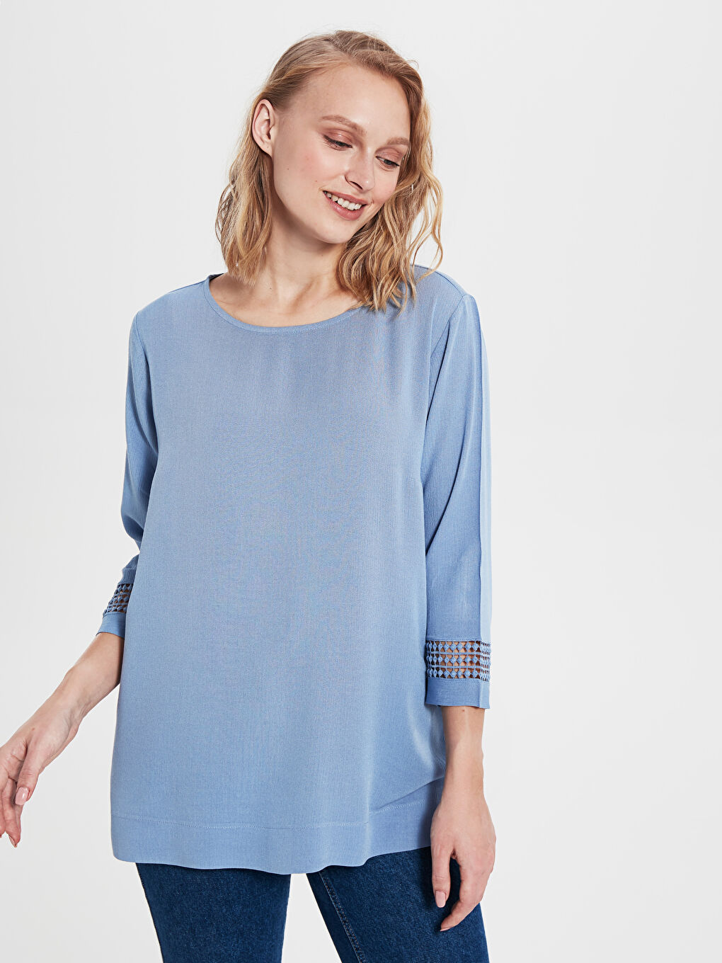 Mavi Standart Fit Kadın Bluz-1