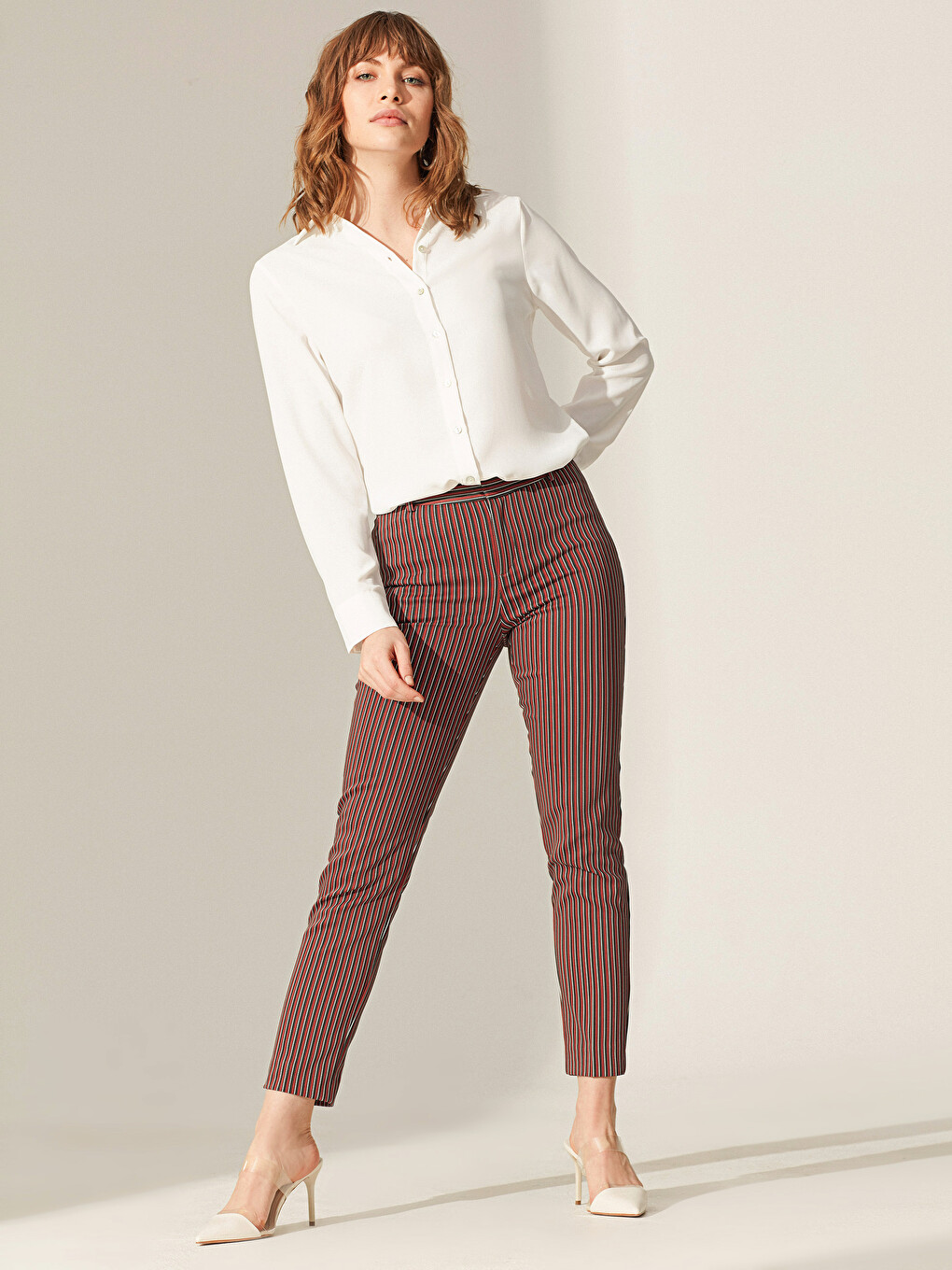 Slim Fit Women's Trousers-1