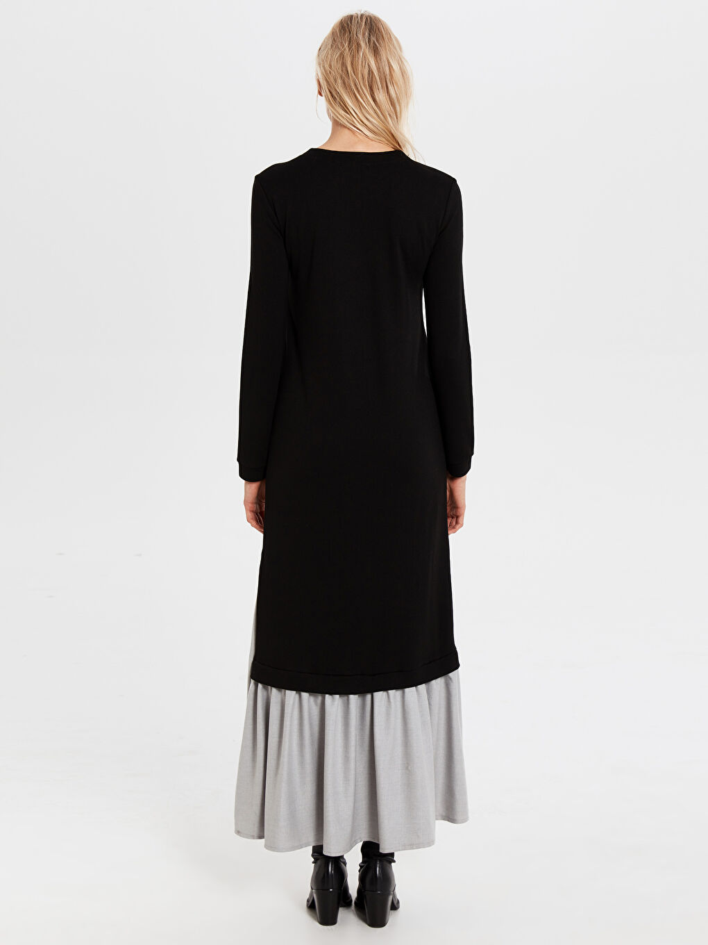 Long Sleeve Women's Long Dress With Garnish-3