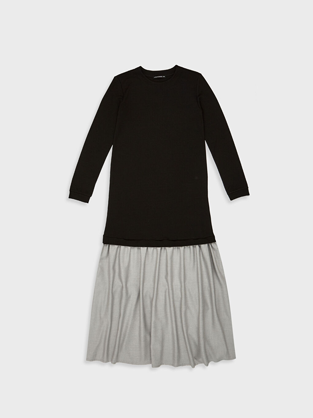 Long Sleeve Women's Long Dress With Garnish-1