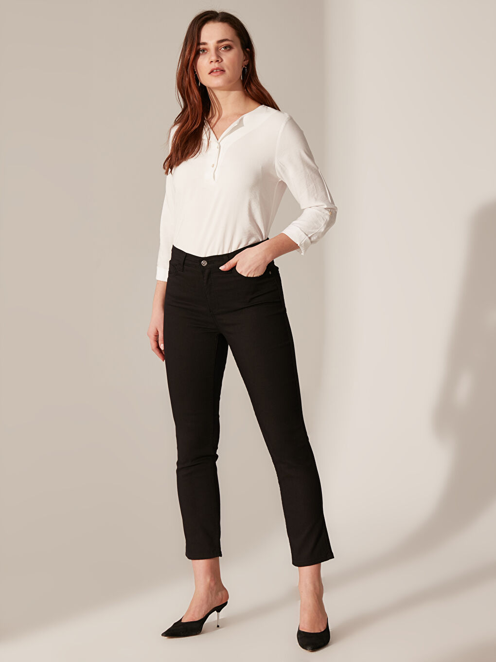 Blugi Skinny Fit cu Talie Înaltă pentru Femei