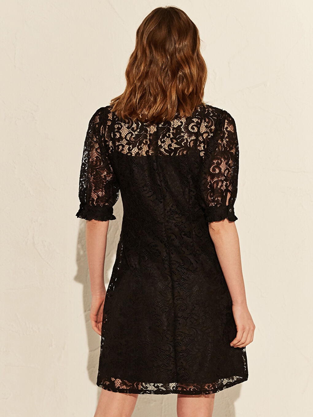 Әйелдерге арналған көйлек стандартты пішім жағалы мойын.-2