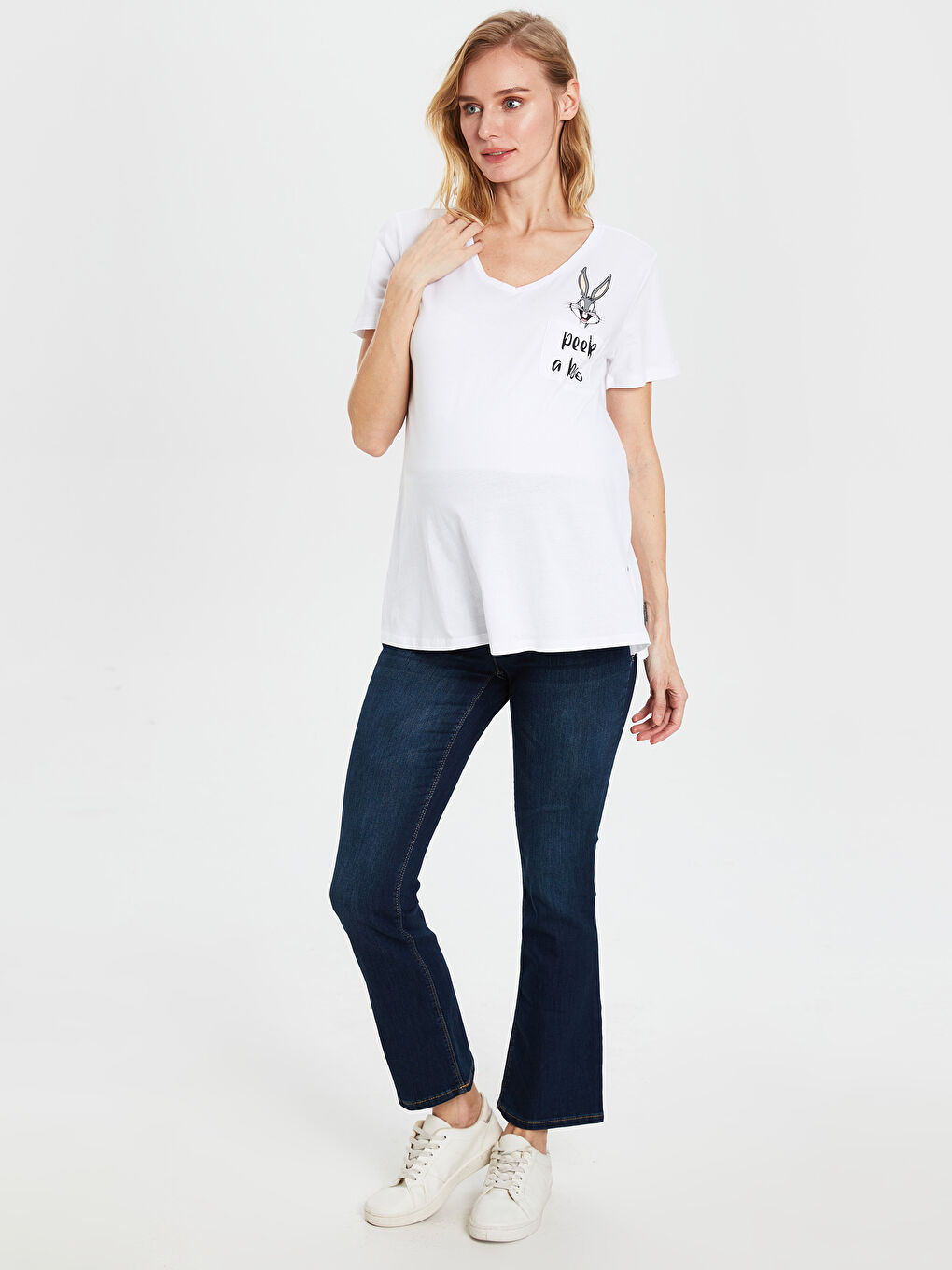 LC Waikiki Bugs Bunny Printed Cotton Maternity T-Shirt -0SK019Z8-E5X
