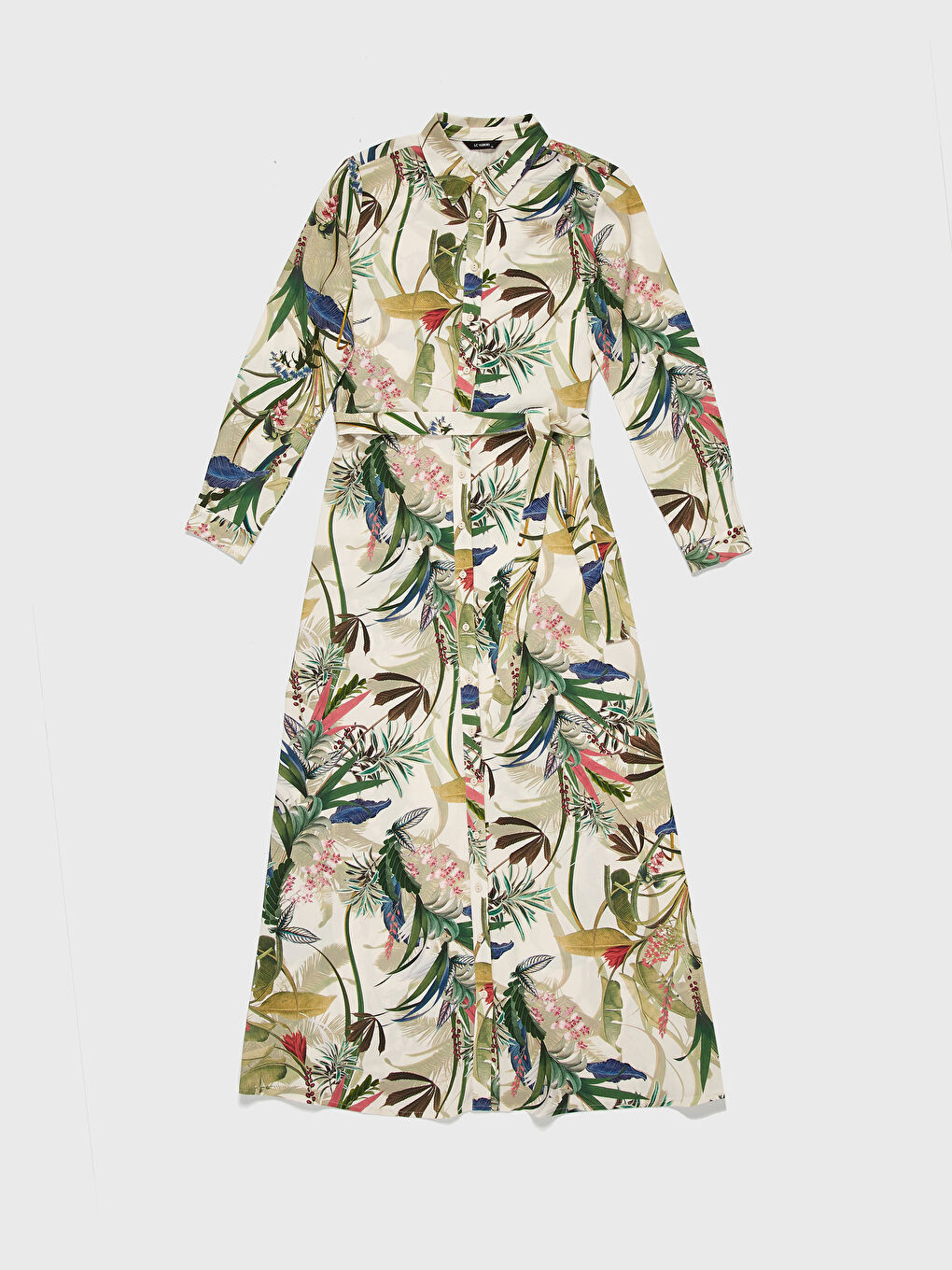 Standard Fit Long Sleeve Women's Shirt Dress-1