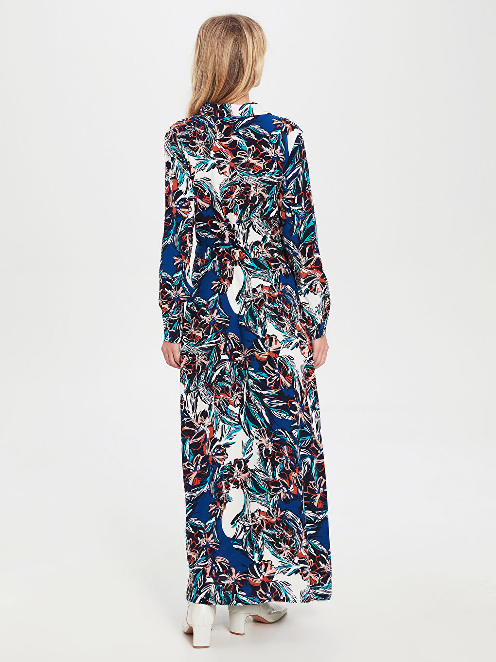 Robe Chemise à Manches Longues pour Femmes Coupe Standard-3