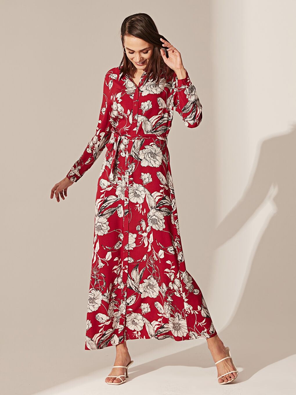 Standard Fit Long Sleeve Women's Shirt Dress