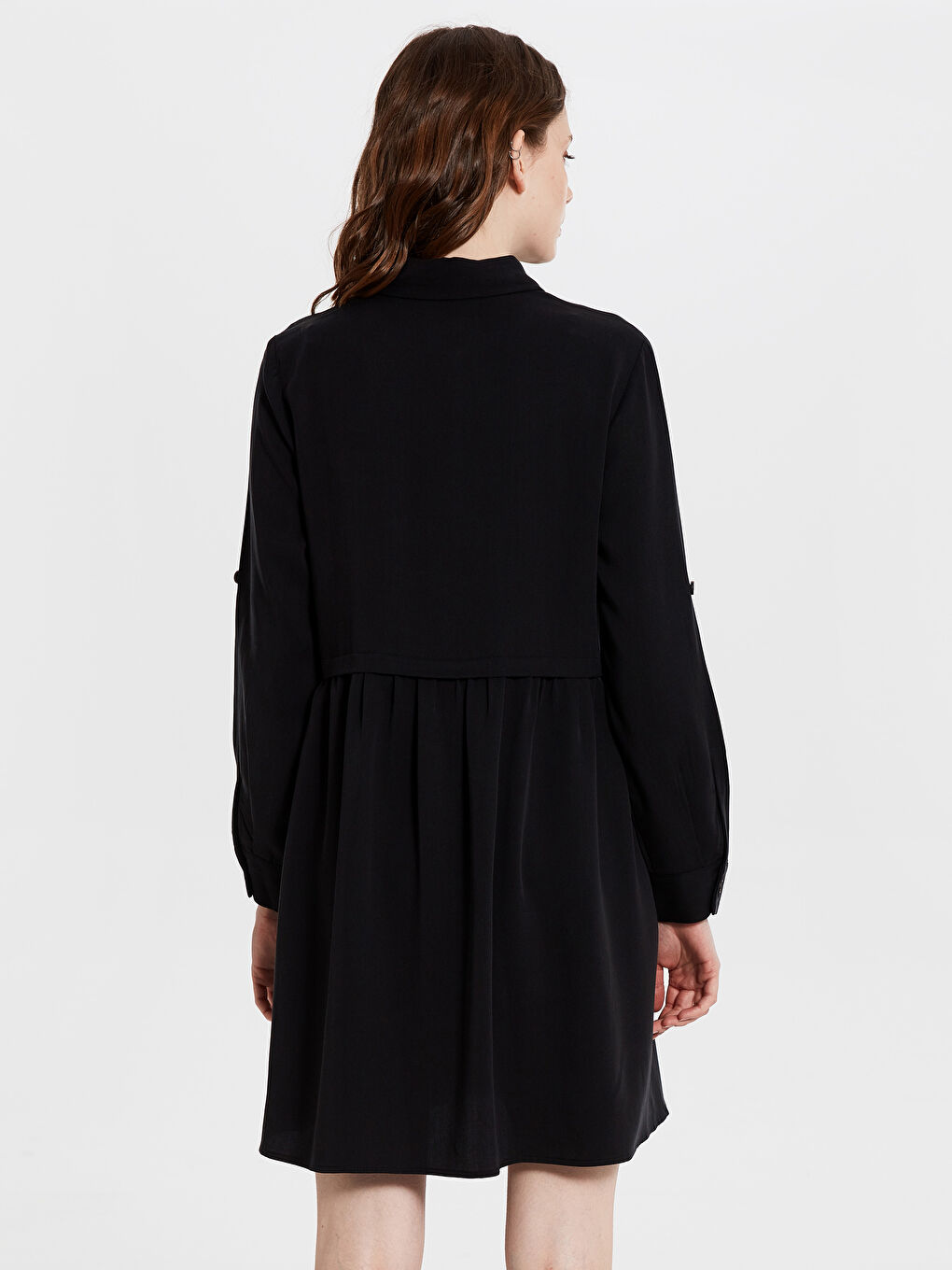 LCW Vision Standard Fit Long Sleeve Women's Shirt Dress -0SK238Z8-CVL