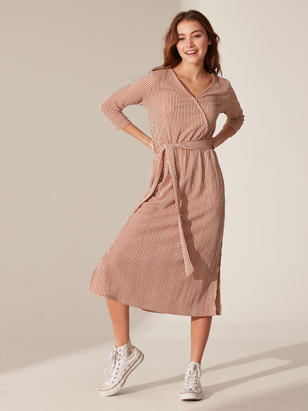 Standard Fit Long Sleeve Women's Dress-1