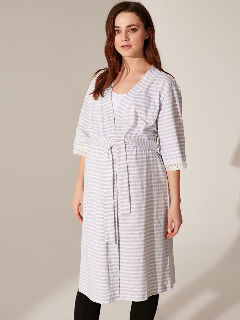 Robe de chambre GRIS Femme-1