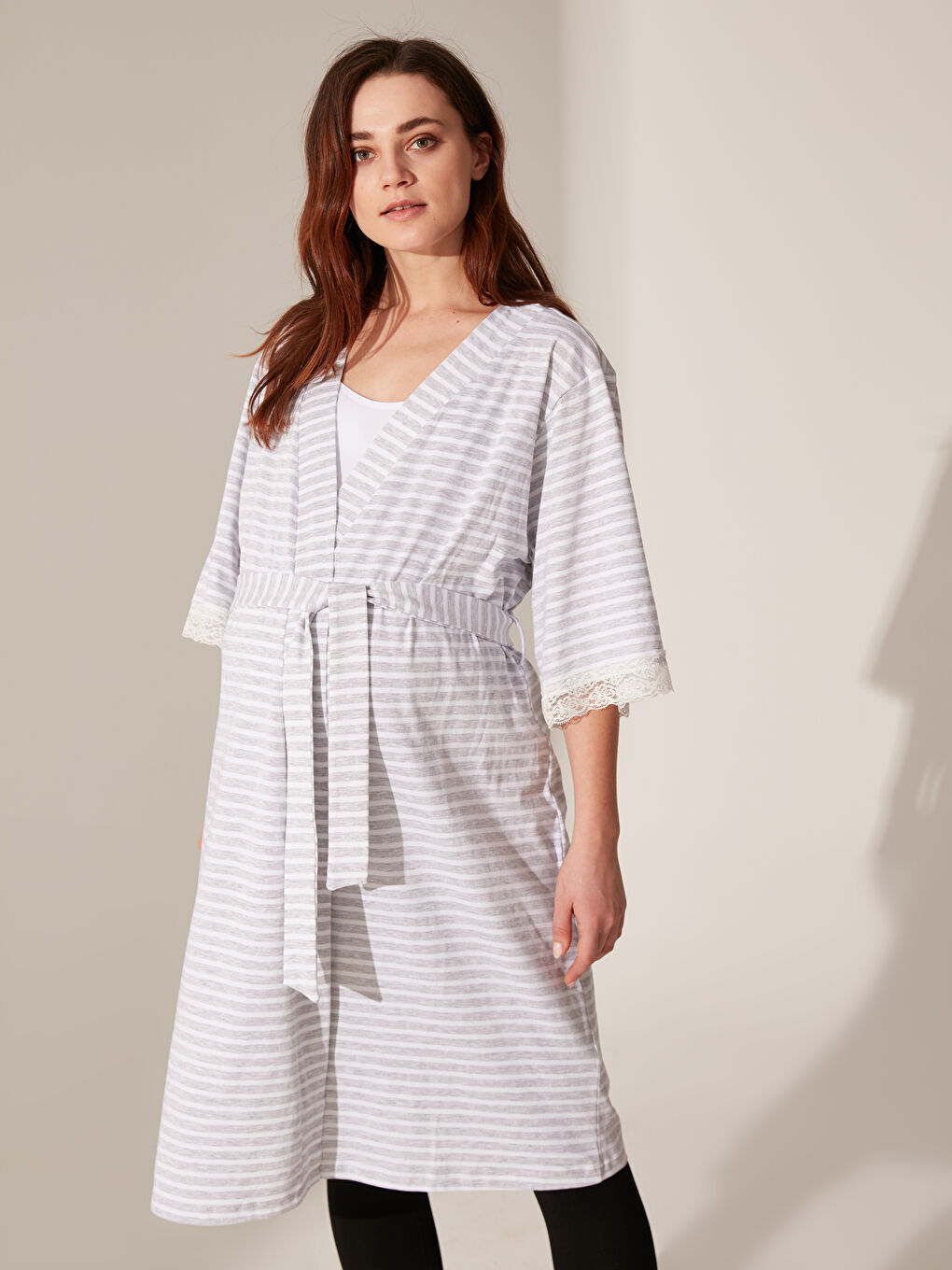 Robe de chambre GRIS Femme-2