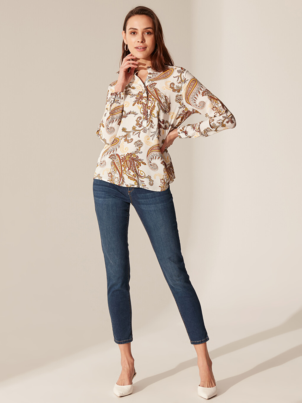 Long Sleeve Women's Blouse-4