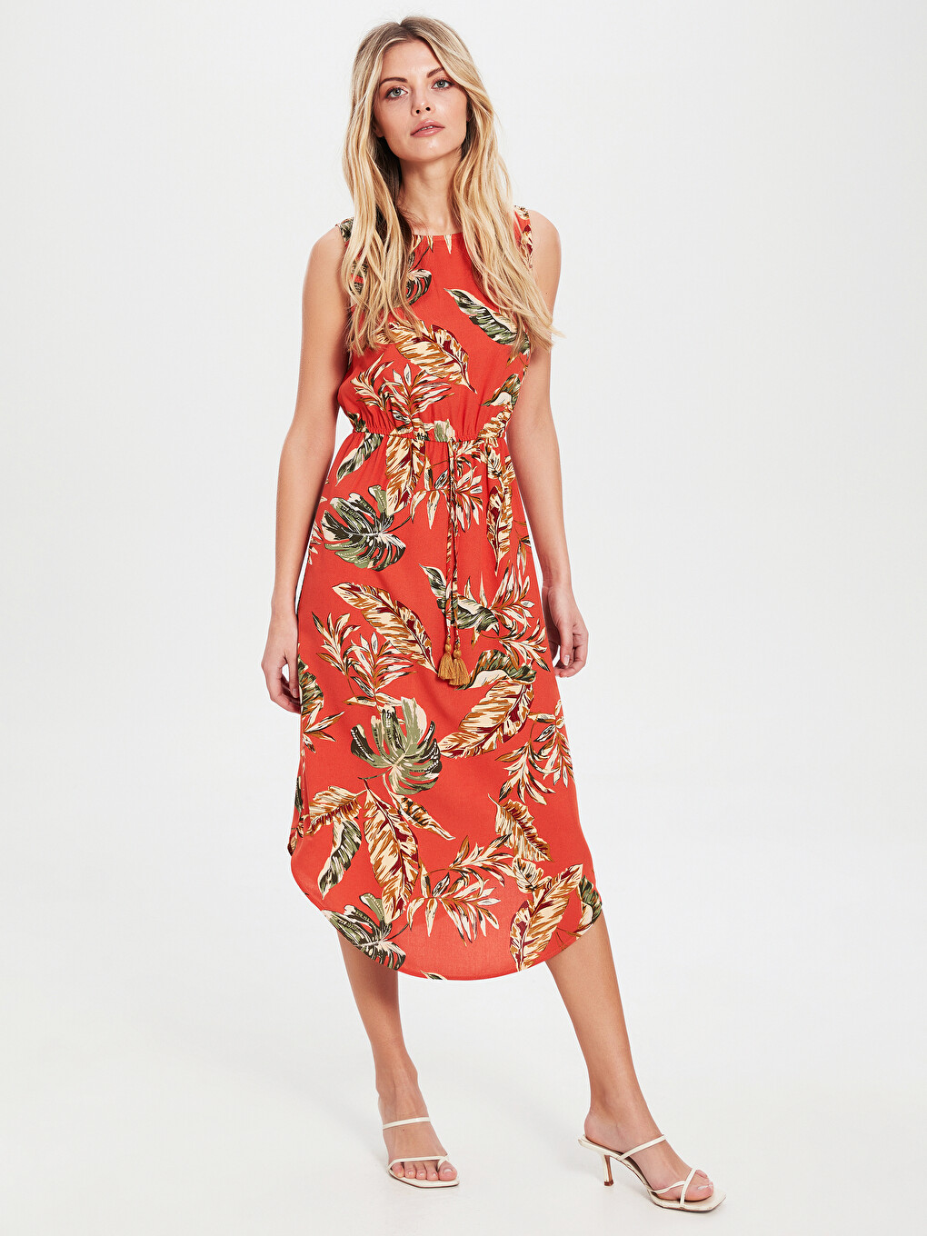 Crew Neck Patterned Women's Dress