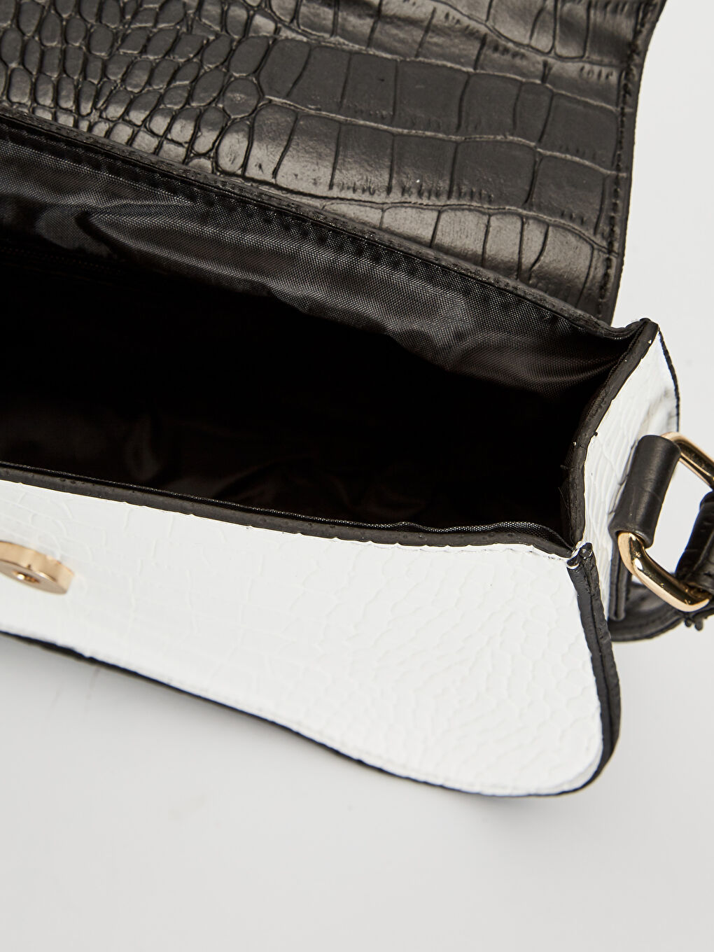 Optik Beyaz Çapraz Çanta-3