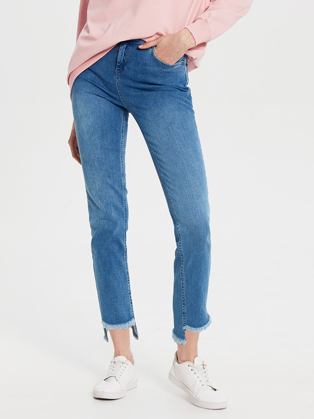 İndigo Skinny Fit Kadın Jean Pantolon Pantolon-2