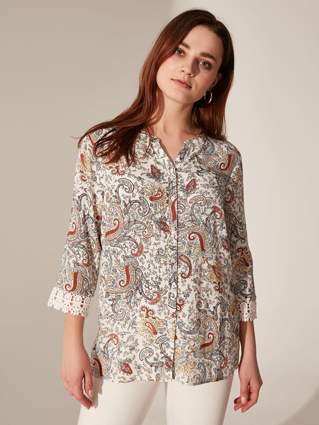 Žena EKRU Košulja-1