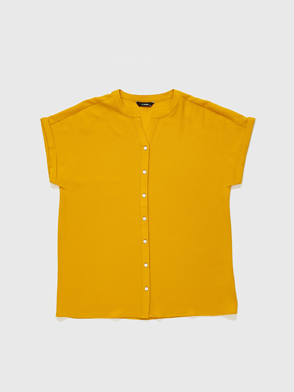 Chemise en Crêpe à Manches Courtes pour Femmes-1