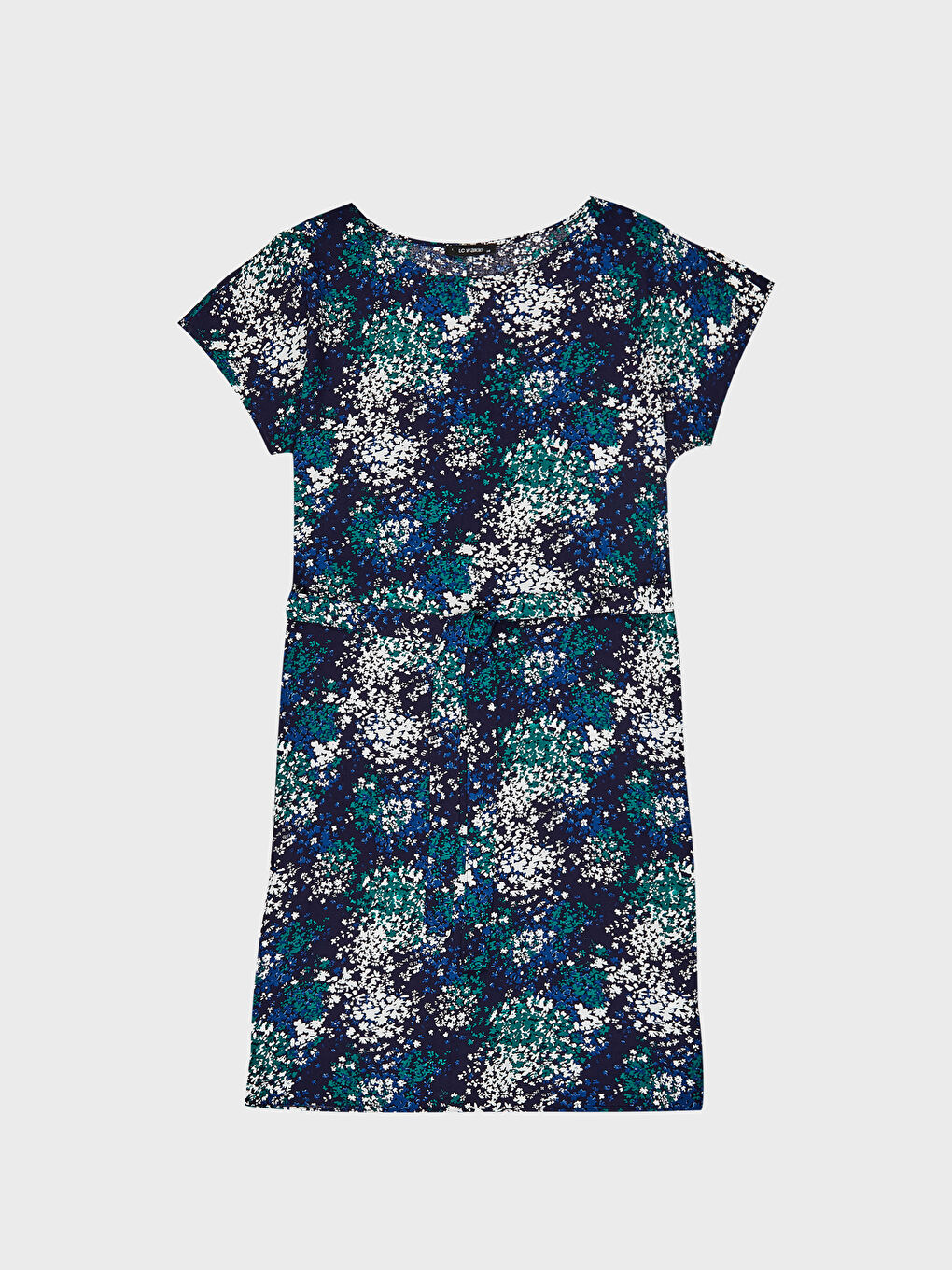 Yeşil Kısa Kollu Kadın Elbise-1