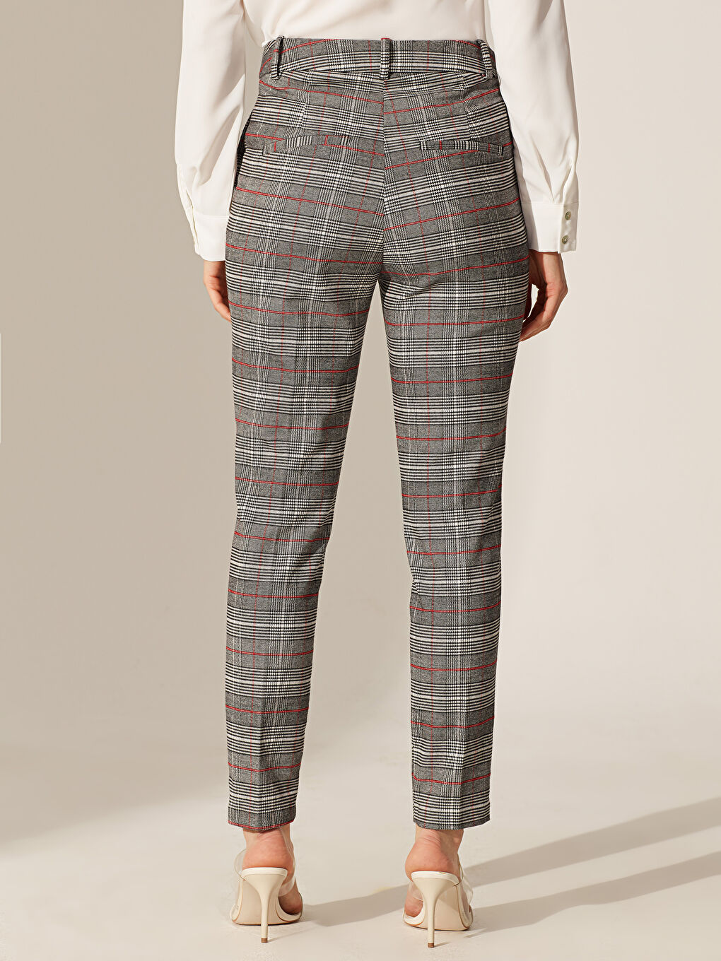 Siyah Dar Fit Kadın Pantolon-3