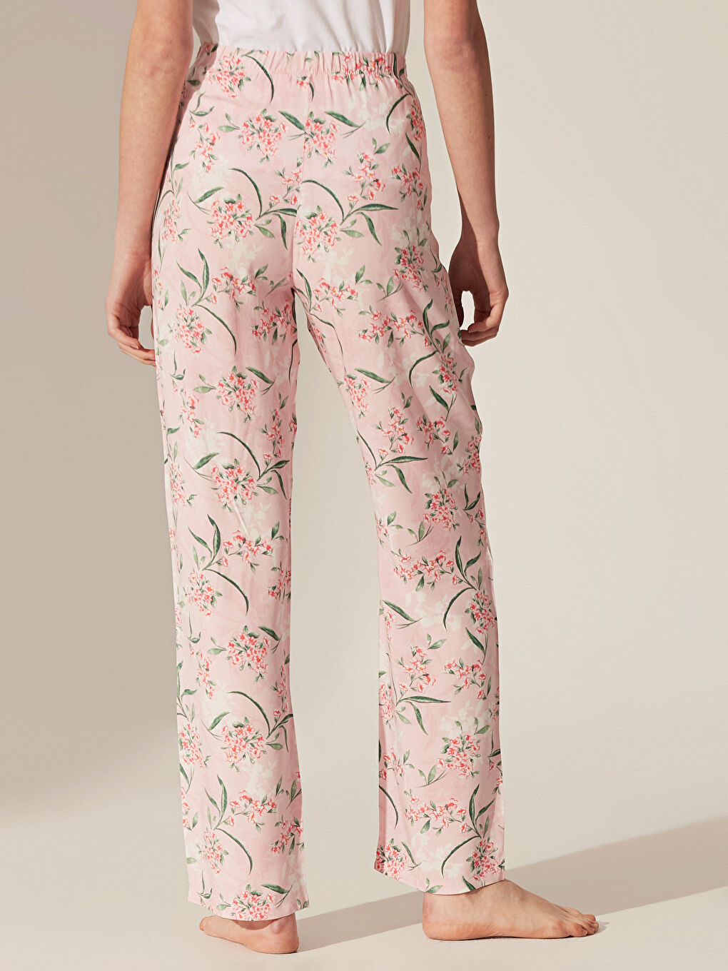 Elasticated Waist Floral Women's Pyjama Bottoms-3